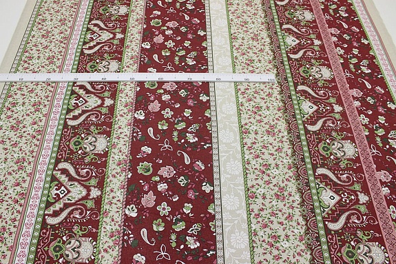 Полулен "Шанита", цв.бордовый, СОРТ2, ш.1.5м, лен-30%, хлопок-70%, 145гр/м.кв