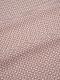 Вареный (стираный) хлопок "Мелкая двойная клетка" цв.бежево-розовый, ш.2.5м, хл-100%, 115гр/м.кв