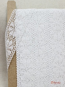 Кружево цв.белый, ш.60мм, хлопок-90%, п/э-10%, рис.178/1