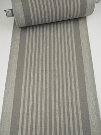 Холст-дорожка "Полоски серые" цв.натуральный, ш.0.5м, лен-100%, 300гр/м.кв