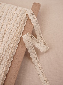 Кружево цв.суровый, ш.19мм, хлопок-100%, рис.110/3