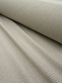 Вареный (стираный) хлопок "Белая полоска на коричневом меланже", ш.2.5м, хл-100%, 115гр/м.кв