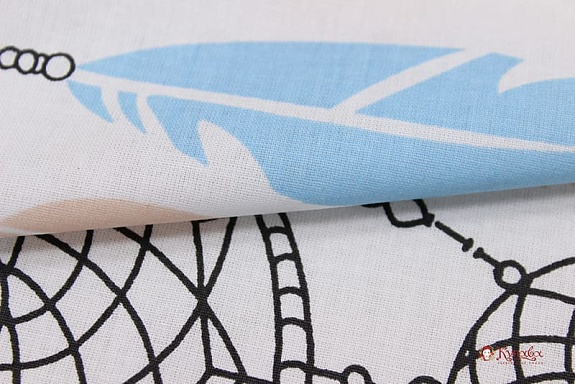 Мерный лоскут Поплин "Этно - ловец снов", (комп), ш.2.2м, хлопок-100%, 110гр/м.кв