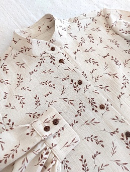 Рубашка из полульна "Осенние дуновения"