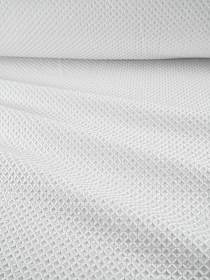 Шитье "Вышитые ромбики" цв.молочно-белый, ш.1.35м, батист, хлопок-100%, 80гр/м.кв