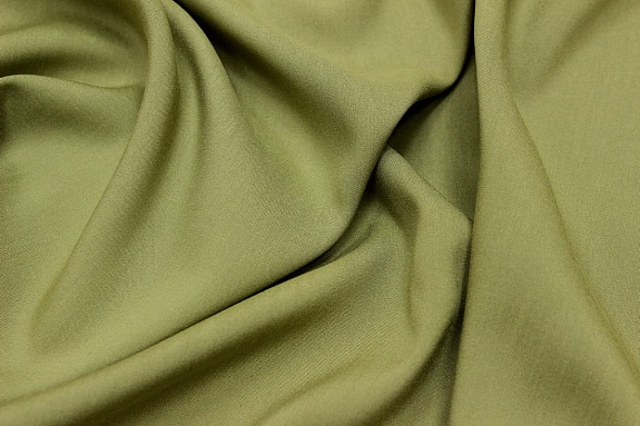 Штапель цв.Оливково-салатовый, ш.1.45м, вискоза-100%, 110гр/м.кв 