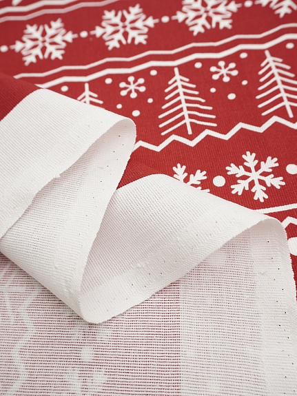 Рогожка "Олени" цв.красный, ш.1.5м, хлопок-100%, 175гр/м.кв