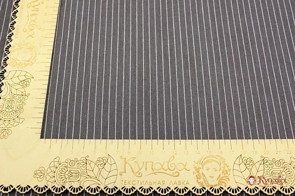 БРАК(цена снижена)Пестрядь "Средняя полоска на серо-коричневом", ш.1,42м, хл-95%, п/э-5%, 165гр/м.кв