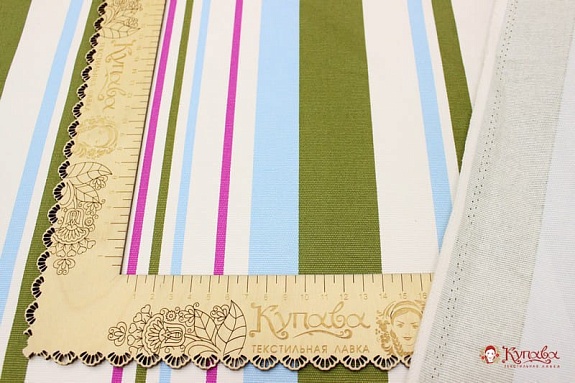 Интерьерный хлопок "Разноцветные полоски", ш.1.5м, хлопок-100%, 250гр/м.кв