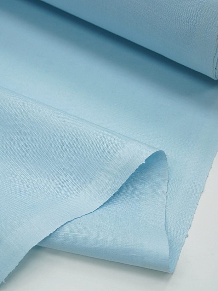 Полулен однотонный цв.Бледная бирюза, ш.1,5м, лен-55%, хлопок-45%, 150гр/м.кв