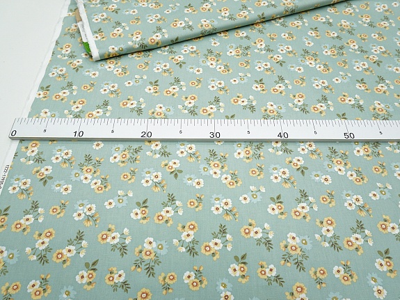 Сатин "Луговые букетики", ш.1.60м, хлопок-100%, 110гр/м.кв