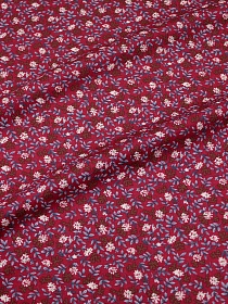 Импорт. хлопок "Мелания" цв.бордово-красный, ш.1.45м, хлопок-100%, 100гр/м.кв