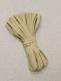 Резинка бельевая цв.Сливочно-оливковый, ш.7мм, 10м