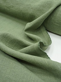 Лен костюмный с эффектом мятости цв.Эвкалипт, ш.1.45м, лен-100%, 250гр/м.кв
