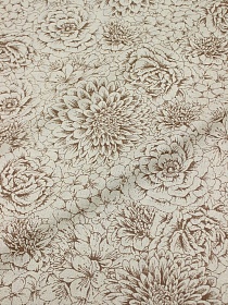 Полулен "Цветочные мотивы", ш.1.5м, лен-30%, хлопок-70%, 145гр/м.кв