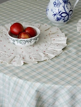 Скатерть из вареного хлопка "Клетка" 