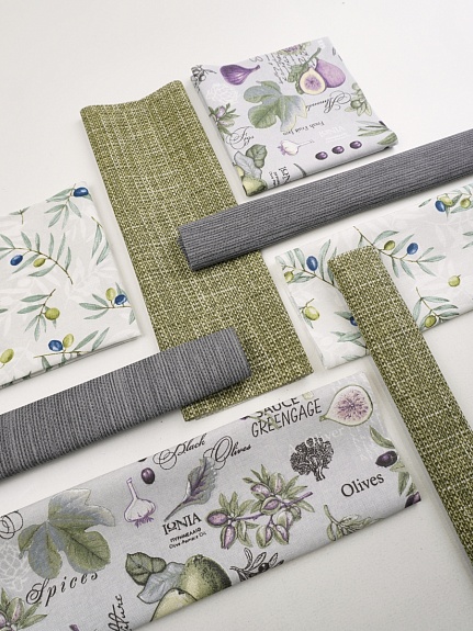 Набор тканей для рукоделия "Рогожка: набор компаньонов №4", 45*45 см, 8 шт