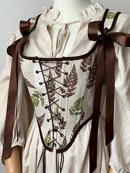 Корсет из полульна "Листья папоротника"