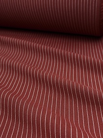 Пестрядь "Средняя полоска на бордовом", ш.1.4м, хлопок-95%, п/э-5%, 135гр/м.кв