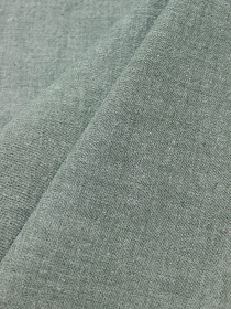 Мерный лоскут (ткань в отрезах) Вареный (стираный) хлопок цв.Хвойно-зеленый меланж, ш.2.5м, хлопок-100%, 125гр/м.кв