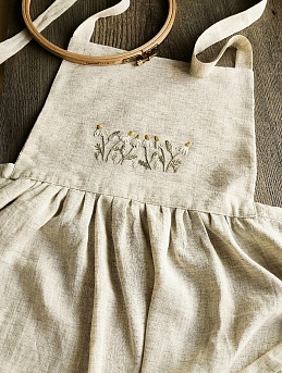 Фартук из костюмного льна