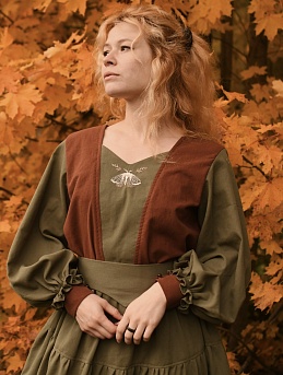 Платье из Плательного хлопка цв.Светло-кофейный