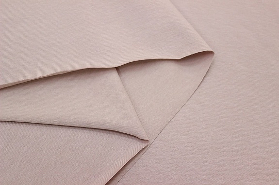 Кулирка с лайкрой цв.Бежево-розовая пудра, ш.1.88м, Пенье, хл-94%, лайкра-6%,190гр/м.кв