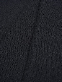 Полулен костюмный с эффектом мятости цв.Черный, ш.1.5м, хлопок-70%, лен-30%, 170гр/м.кв