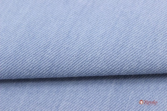 Брак(цена снижена) Плотная джинсовая ткань цв.Голубой, ш.1.49м, хл.-95%, п/э-5%, 310гр/м.кв