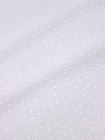 Фактурный хлопок "Шарики" цв.белый (отбеленный), ш.1.46м, батист, хлопок-100%, 60гр/м.кв