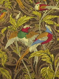 Интерьерный хлопок "Эдем" цв.т.коричневый, ш.1.5м, хлопок-100%, 250гр/м.кв