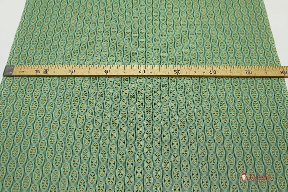 Ситец "Зеленый плетеный орнамент", ш.0.8м, хлопок-100%, 90гр/м.кв