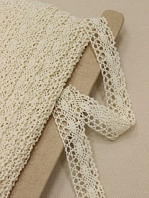 Кружево цв.суровый, ш.25мм, хлопок-100%, рис.107/3