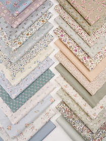 Набор тканей для рукоделия "Сатин: Нежное лето", 20*20 см, 25шт