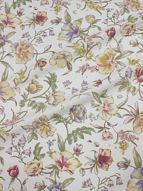 Мерный лоскут Сатин "Асфея" цв.белый, ш.2.35м, хлопок-100%, 110гр/м.кв