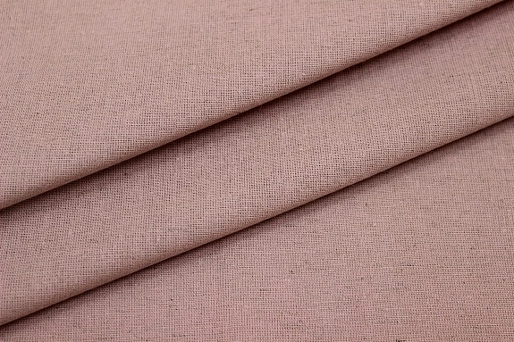 Полулен постельный цв.Т.винтажный пыльно-розовый меланж, ш.2.2м, лен-30%, хлопок-70%, 155гр/м.кв