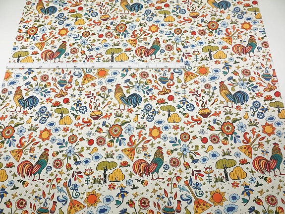 Рогожка "Русские забавы", ш.1.5м, хлопок-100%, 165гр/м.кв