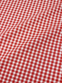 Пестрядь "Красно-белая средняя клетка", ш.1.5м, хлопок-100%, 150гр/м.кв