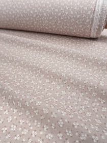 Муслин Премиум двухслойный гладкий "Ягодный бисер" цв.бежевая пудра, ш.2.5м, хлопок-100%, 120гр/м.кв