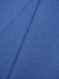 Мерный лоскут (ткань в отрезах) Полулен костюмный с эффектом мятости цв.Джинсово-голубой, ш.1.5м, хл-70%, лен-30%,170гр/м.кв