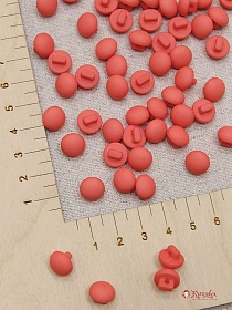 Пуговица "Грибок" пластмасса, цв.розовый коралл, 10мм