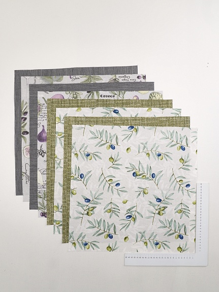 Набор тканей для рукоделия "Рогожка: набор компаньонов №4", 45*45 см, 8 шт