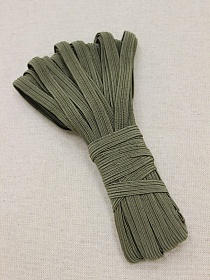 Резинка бельевая цв.Темно-зеленый хаки, ш.8мм, 10м