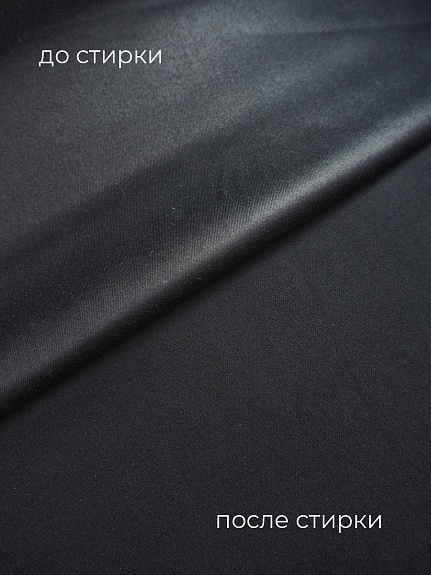 Плотный хлопок Атлас цв.Черный, ш.1.8м, хлопок-100%, 200гр/м.кв