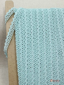 Кружево цв.мята, ш.17мм, хлопок-90%, п/э-10%