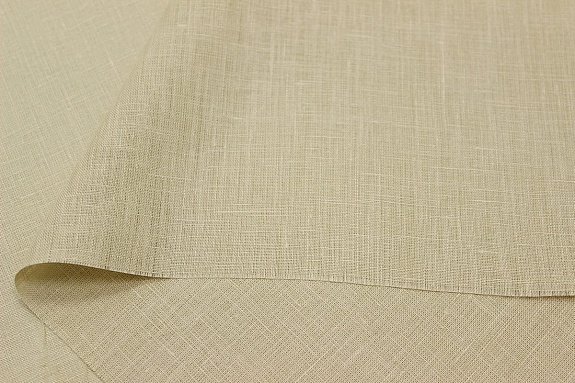 Лен сорочечный цв.Св.телесно-бежевый с персиковым оттенком, ш.1.5м, лен-100%, 125гр/м.кв