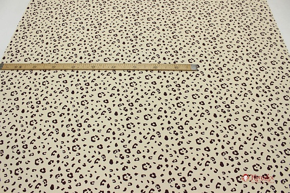 Теплый хлопок "Леопардовый принт" цв.палевый, ш.1.5м, хлопок-100%, 150гр/м.кв