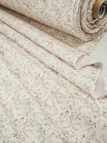 Микровельвет Цифр.печать "Плетистая нежность" цв.кремовый, ш.1.5м, хлопок-100%, 135гр/м.кв