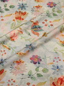 Вискозный шифон Цифр.печать "Яркая осень", ш.1.45м, вискоза-75%, нейлон-25%, 55гр/м.кв