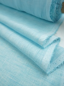 Лен сорочечный с умягчением цв.Нежно-бирюзовый меланж, ш.1.5м, лен-100%, 125гр/м.кв